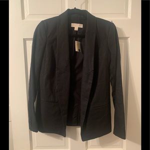 NEW W/TAGS Michael Kors Black 100% Exterior Linen Blazer Size 2